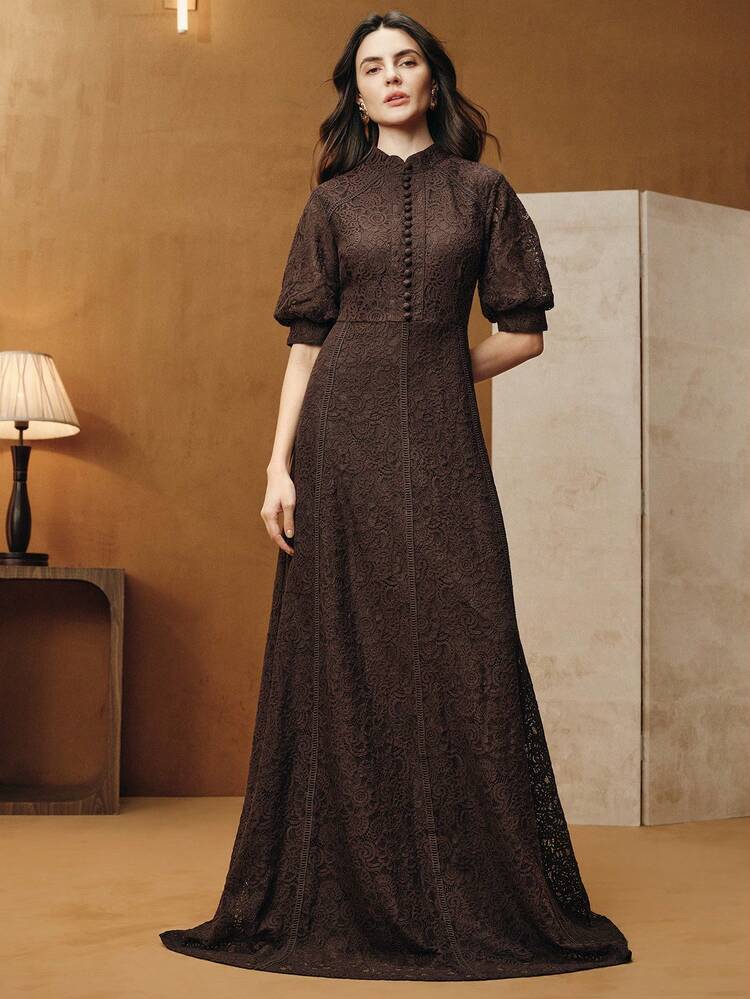 White Lace Short Sleeve Bodycon Long Holiday Casual Dress Maxi Women Outfit