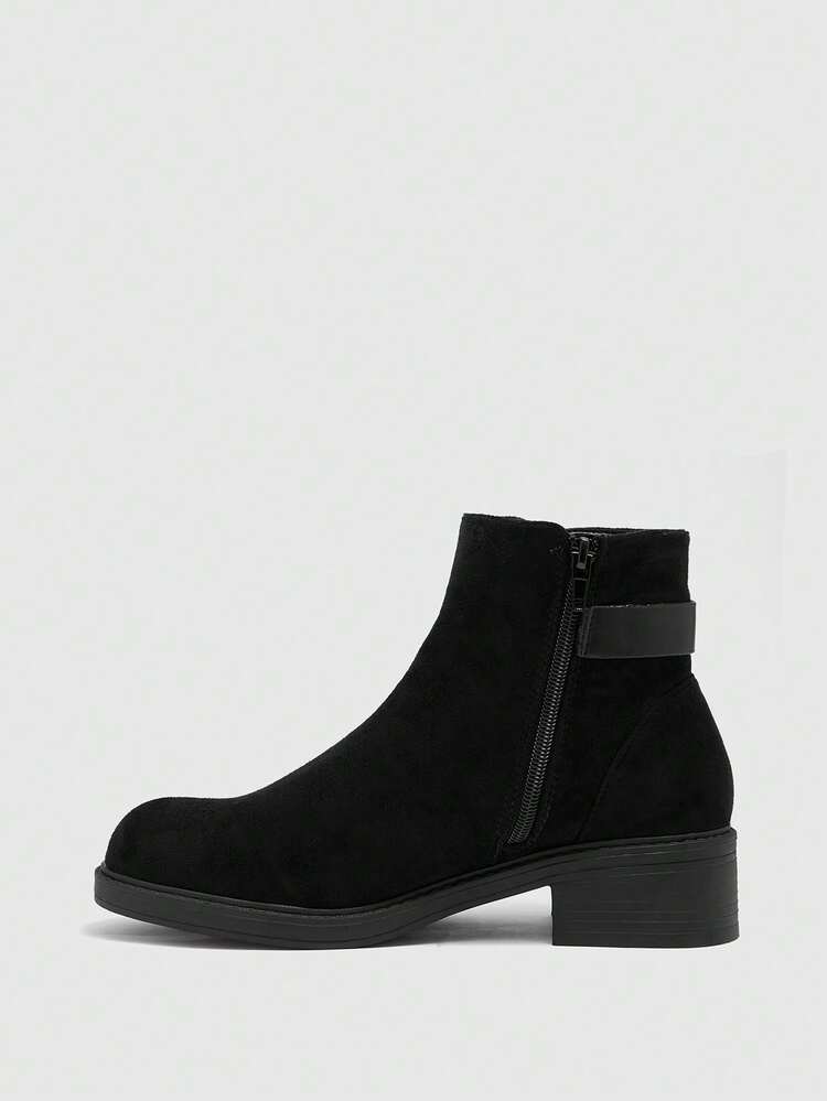 CUCCOO BIZCHIC Women's Fashionable Versatile Commuting Chunky Heel Ankle Boots For Christmas