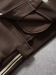 PAVTROS Men's Patchwork Baseball Jacket Custom Jacket Graphic Jackets Letter Men Jacket Designer Jacket - Khaki - View 7