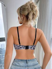 1pc Romantic Sexy Leopard Print Women's Bra - Multicolor - View 2