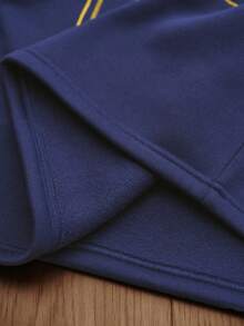 TOKVUE Sudadera con capucha bordada con gráfico para hombre - azul real - Ver 7