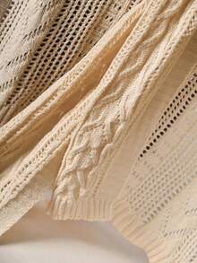 CosyJoli مجموعة شالات مافوقية مُحاكة مقاسات كبيرة للنساء، بتصميم بسيط وأنيق - متعدد الألوان - مشاهدة 4