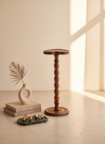 Cirelle New Modern Round Wooden Side Table - Versatile Mini Table Suitable For Various Spaces, Movable Furniture, Solid Wood Legs, Modern Decor Style, Applicable For Living Room, Bedroom, Corner, Office, Bar Counter, Home Decor, Gifts, Coffee Corner Desk (Natural Material) - Multicolor - View 7