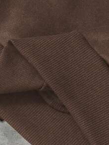 ROMWE MEN Street Life Men's Casual Sparkling Spider Web Diamond Spider Hoodie Sweatshirt, Autumn/Winter, Long Sleeve Top - Brown - View 4