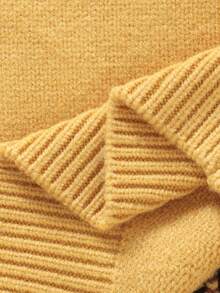 1pc Toddler Cute Lion Jacquard Knit Sweater, Round Neck Long Sleeve Pullover, Fashionable & Adorable - Yellow - View 6
