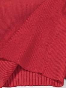 Chiquease Y2K Elegant Outdoor Knit Pullover Sweater, Suitable For Commuting, Holiday, And Daily Wear - Red - View 7