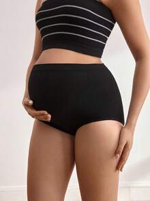 BloomMama 3pcs/Pack Seamless, High Elasticity, Belly Covering, High Wrapping, Maternity Underwear, Comfortable & Minimalist - Multicolor - View 6