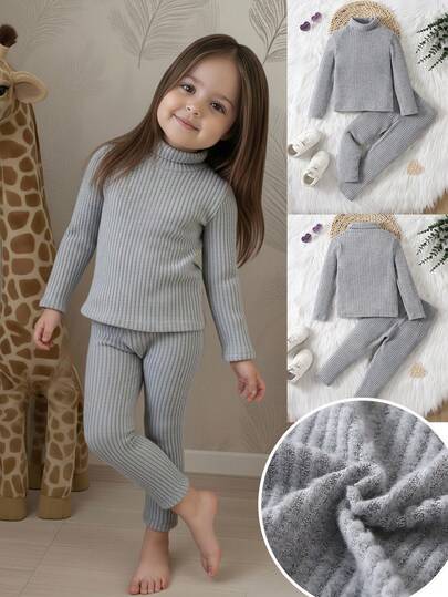 Emery Rose Kids Young Girl 2 Pieces Set: Knitted Solid Color Ruffle Collar Top And Woven Ditsy Floral Loose Pants Summer Outfits