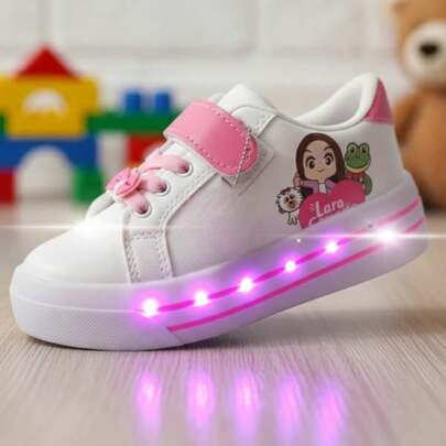 Tenis Con Luces Led Lara Campos Rana Rene Abrocha Facil