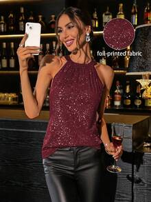 EMERY ROSE 女士无袖挂脖式休闲露背背心