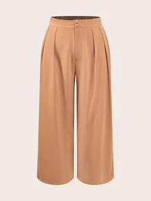 Elaquor 大码休闲百搭直筒裤 - 彩色 - 查看 3