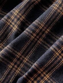 SHEIN MOD Vestido camisero de mujer talla grande con estampado a cuadros, informal, elegante, adecuado para la escuela, el trabajo y fiestas de cumpleaños - Multicolor - Ver 4