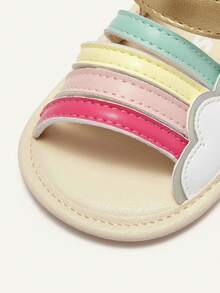 Cozy Pixies Cute Rainbow White Cloud Baby Outdoor Sandals - Gold - View 7