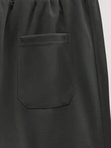 Open Phase Men's Thick Casual Loose Straight Leg Trousers, Fall Spring To Summer - Dark Grey - View 6