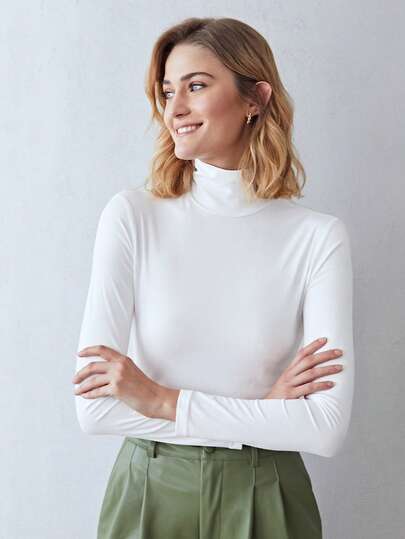 MOTF PREMIUM SLIM HIGH NECK T-SHIRT