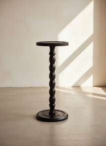 Cirelle New Modern Round Wooden Side Table - Versatile Mini Table Suitable For Various Spaces, Movable Furniture, Solid Wood Legs, Modern Decor Style, Applicable For Living Room, Bedroom, Corner, Office, Bar Counter, Home Decor, Gifts, Coffee Corner Desk (Natural Material) - Multicolor - View 9