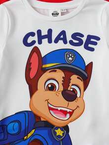 SHEIN | PAW Patrol 3pcs/Set Young Boy Cute Cartoon Puppy Print Crew Neck Knit Short Sleeve T-Shirts - Multicolor - View 5