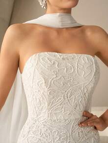 Coutiva Luxury Evening Gown, High-End Formal Dress, Elegant Sophisticated Lady Style - Apricot - View 6