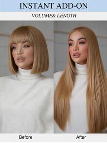 Tóc nối thẳng Remy 100% tóc thật, tóc nối móc tách sẵn, tóc nối thẳng mượt như lông vũ, tóc nối thẳng như lông vũ, tóc nối thẳng S27 màu vàng mật ong - S27 - Xem 5