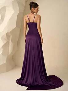 Coutiva Váy dạ hội trang trọng (được đính nhiều họa tiết) - Màu tím - Xem 5