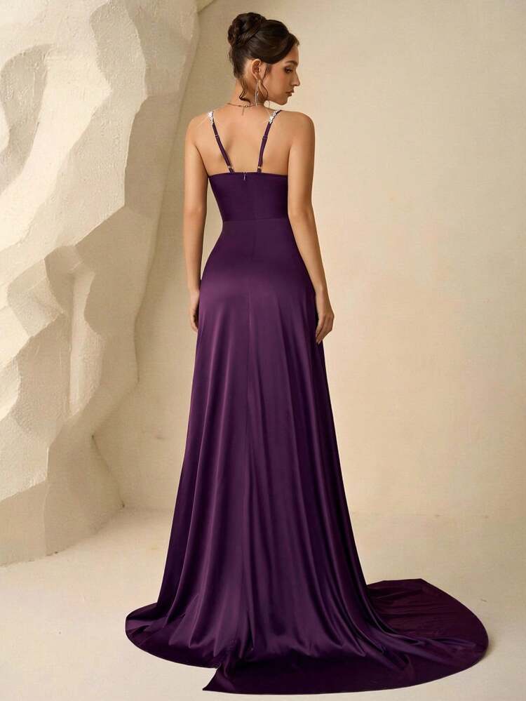 open lace back dress Off the Shoulder Purple Lace Prom Dresses, Purple Lace Formal Evening –  jbydress main image 1