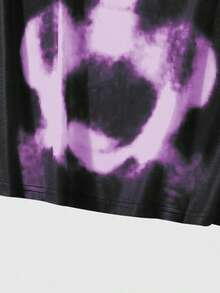 ROMWE MEN Grunge Punk Áo thun nam cổ tròn tay ngắn in họa tiết xương, thời trang mùa hè - màu đen - Xem 6