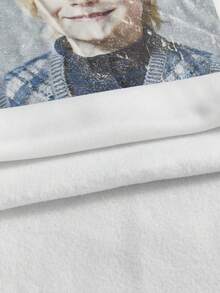 SWAVVY Áo nỉ nam in hình chân dung cổ tròn tay dài - trắng - Xem 5