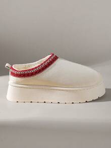 Solecia Women's Ribbon Trim Thick Sole Warm Snow Boots For Christmas