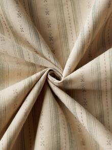 Core Aspect Old Money Style,Vintage Gentleman,Men's New Style Shirt Featuring Multicolor And Contrast Stitching Design, Paired With A Turn-Down Collar And Button Details. Suitable For Urban Casual Commuting And Dating. Men's Linen-Textured Minimalist Casual Long-Sleeve Shirt, Cotton-Blend Shirt, Men's Textured Shirt, Men's Button-Down Shirt. - Apricot - View 5