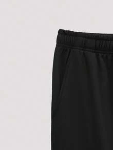 Open Phase 男士时尚休闲保暖直筒裤，秋冬适用 - 黑色 - 查看 7