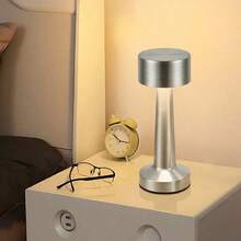 1PC Minimalist Metal Touch Control Dimmable Color Changing Desk Lamp, USB Rechargeable Small Night Light Suitable For Living Room, Dining Room, Bedroom, Nightstand, Home Decor - Multicolor - View 12