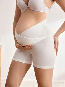 Set de 3 bragas de maternidad sin costuras, de alta elasticidad y cruce, ropa interior de embarazo y posparto de cintura alta - Multicolor - Ver 3