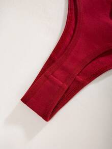 5条/包 女士弹力腰带休闲简约日式丁字裤 - 彩色 - 查看 3