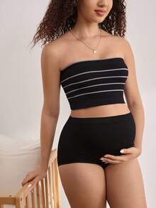 BloomMama 3pcs/Pack Seamless, High Elasticity, Belly Covering, High Wrapping, Maternity Underwear, Comfortable & Minimalist - Multicolor - View 8