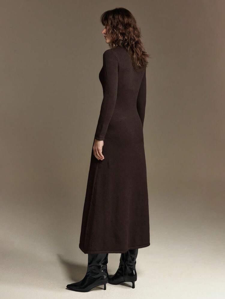 2026 Spring/Summer New Women's Wool Blend Waist Fitted Knit Dress, Suitable For Beach Outfit, Holiday Wear, Country Music Festival, Urban Commute, Business Casual, Elegant For Valentine's Day Party And Gathering