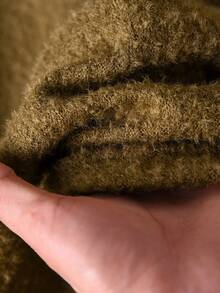 Rusticease 女式纯色简约日常装圆领长袖中长连衣裙 - 鏽棕色 - 查看 6