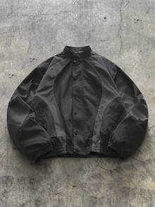 AXEPEAK 男士梭织休闲宽松长袖外套，时尚日常穿着