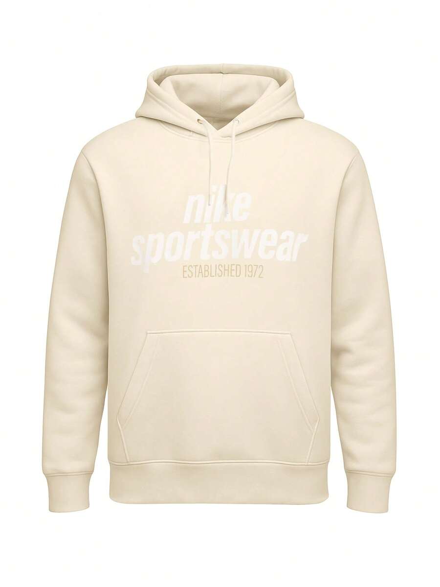 Nike Club Men's Fleece Hoodie Light Khaki - Light Khaki/Light Khaki/Sail - View 1