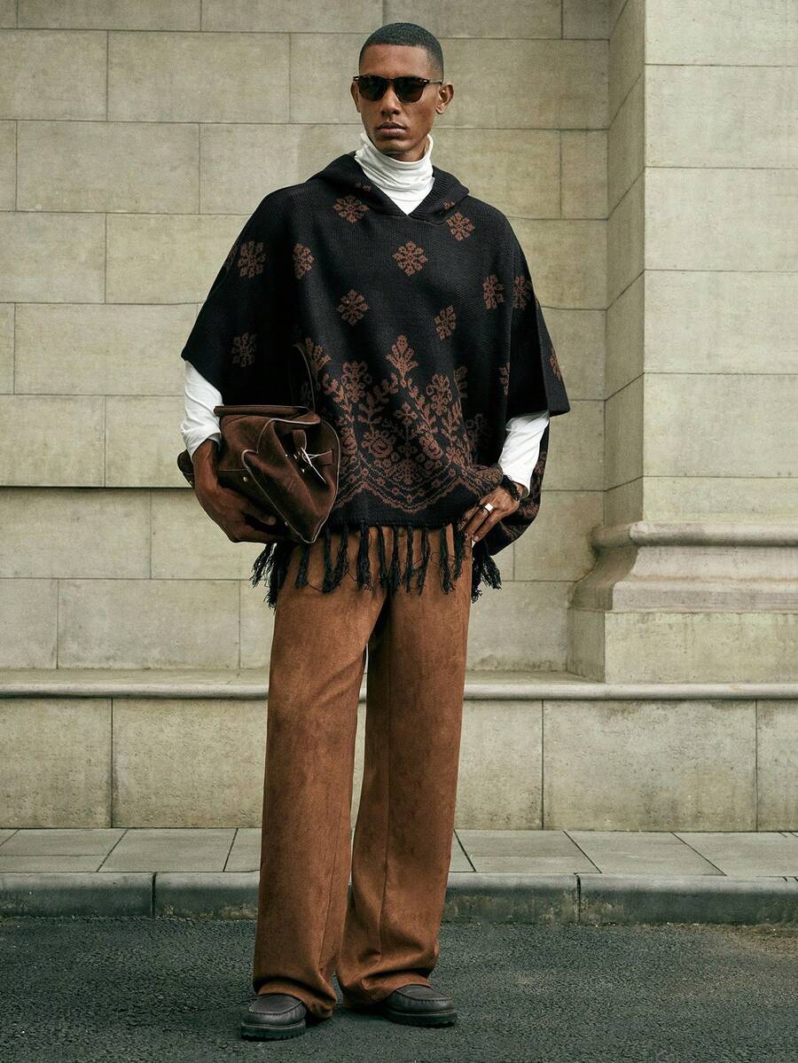 Áo len chui đầu có mũ trùm đầu thương hiệu AKNOTIC dành cho nam (Kiểu dáng thông thường) - màu đen - Xem 1