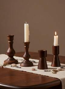 Cirelle 1pc Vintage Copper Color European Style Candle Holder, Bedroom/Living Room Desktop Candlestick Decor, Homestay/Hotel Decoration, Candlelight Dinner Props, Wedding Decorations, And Cafe Photoshoot Accessories , Rama Table Decor, Decor - Multicolor - View 3