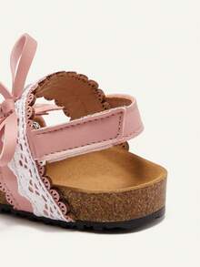 Cozy Pixies Fashionable & Cute Butterfly Open Toe Casual Flat Sandals For Toddler Girls - Pink - View 5