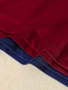 2 Sets Boy Pajamas, New Style Teenage Boys Round Neck Long Sleeve Burgundy And Navy Tops With Yellow, White And Red Plaid, And Navy Loose Casual Long Pants, Stretchy Knit Fabric, Machine Washable, Comfortable Fit, Family Matching Outfits (2 Sets Sold Separately) Unisex Long Pajama Sets - Light Grey - View 5