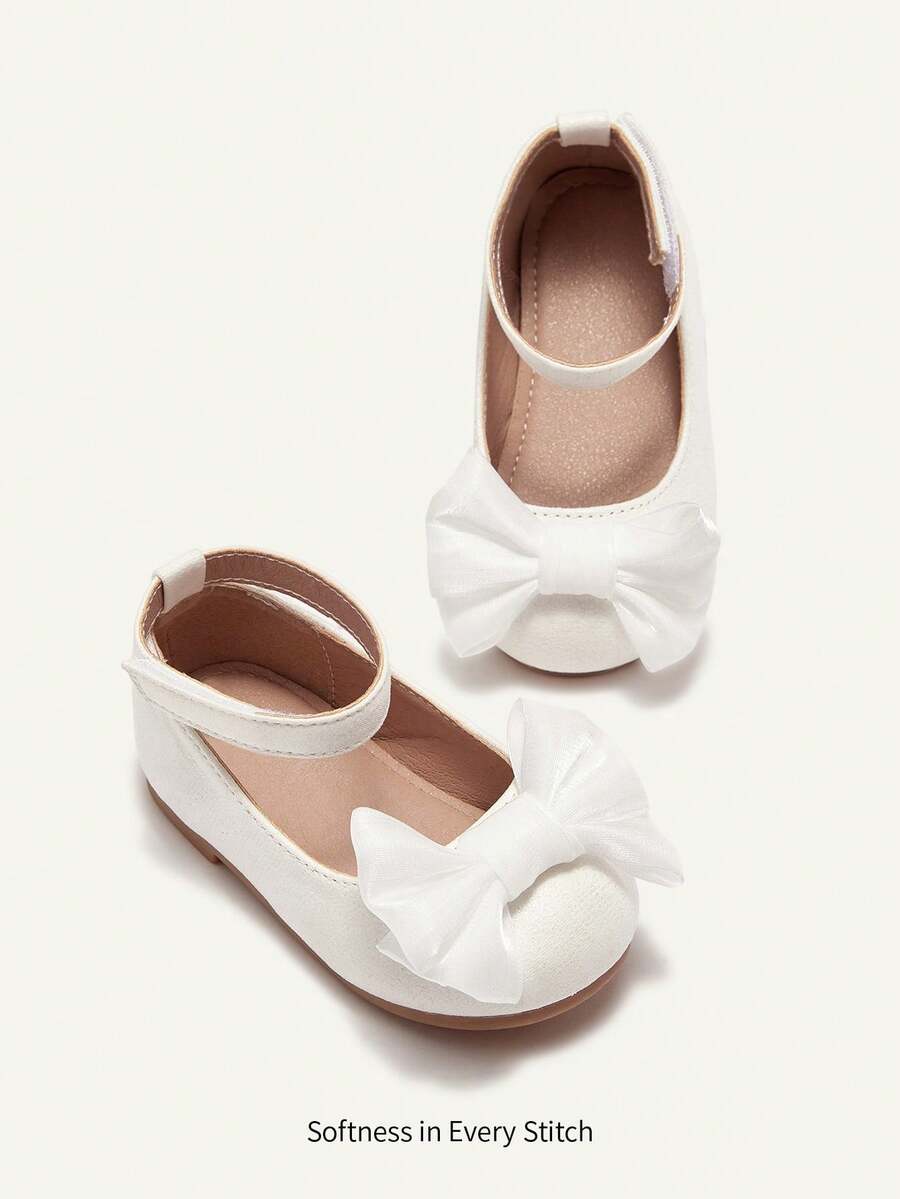 Cozy Pixies 1 Đôi giày bệt công chúa ren nơ dễ thương thời trang đa năng, phù hợp với mọi mùa - trắng - Xem 1