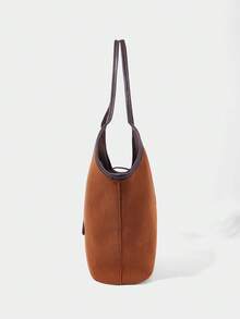 SHECARRY Fashionable Commuter Ladies Brown Single Shoulder Tote Bag - Multicolor - View 5