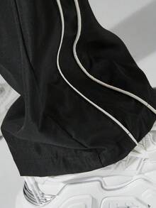 Manfinity Hypemode Quần ống đứng thường ngày bán chạy nhất dành cho nam, phong cách INS, phù hợp để mặc hàng ngày và mọi mùa, quà tặng tuyệt vời cho bạn trai/chồng, trang phục thường ngày cho nam, Y2K, thời trang đường phố, bạn bè, phù hợp, rộng thùng thình, dành cho nam, họa tiết, phong cách Nhật Bản, unisex, tôi yêu bạn gái của tôi - màu đen - Xem 4
