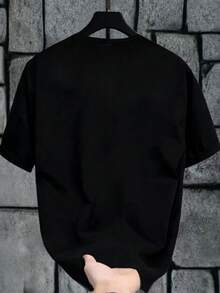 男童休闲游戏印花圆领短袖T恤，夏季 - 黑色 - 查看 2