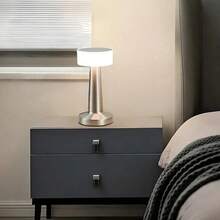 1PC Minimalist Metal Touch Control Dimmable Color Changing Desk Lamp, USB Rechargeable Small Night Light Suitable For Living Room, Dining Room, Bedroom, Nightstand, Home Decor - Multicolor - View 9
