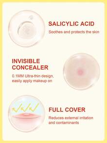 SlowSunday 祛痘贴，面部适用，24 片装，含水杨酸，采用水胶体材料，超薄设计，全覆盖，防水透气，清爽舒适，温和不刺激，适用于妆前和日常护理，遮瑕效果更佳，适用于面部和身体，有效遮盖痘痘和瑕疵，Y2K 风格，非常适合约会、生日、周年纪念日或任何特殊场合，情人节礼物，斋月聚会礼物，派对必备 - Day - 查看 2