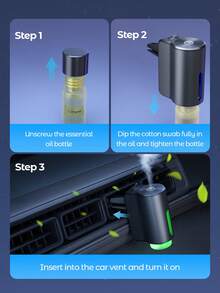 Teckwe Smart Car Air Freshener Diffuser With Adjustable Modes, Bathroom Air Freshener Long Lasting, Home Fragrance, Car Accessories