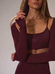 Musera Sport Quần yoga ống loe không đường may, xếp ly phía trước, kiểu dáng thanh lịch, năng động, thích hợp cho tập luyện thể dục, tập gym, đi học, pilates, mùa đông. - Màu Đỏ Sâu - Xem 6